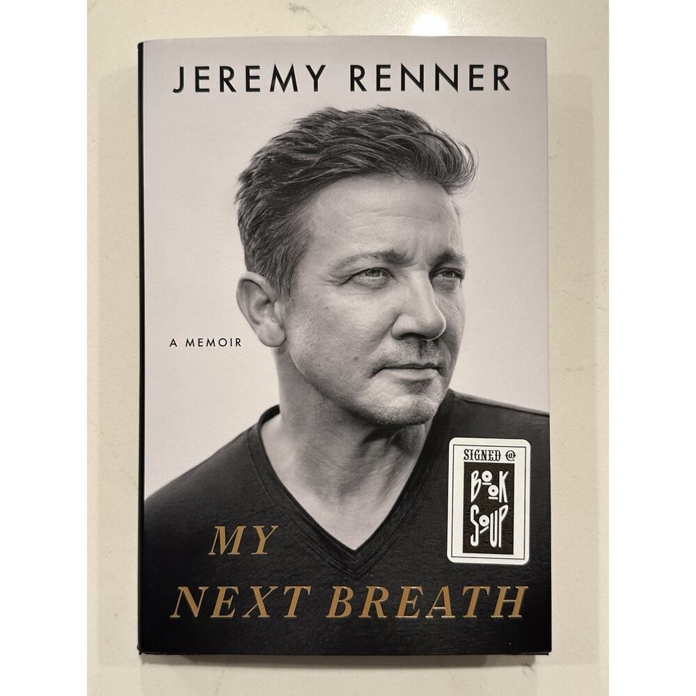 Jeremy Renner SIGNED BOOK My Next Breath Hardcover ~ AUTOGRAPHED #5